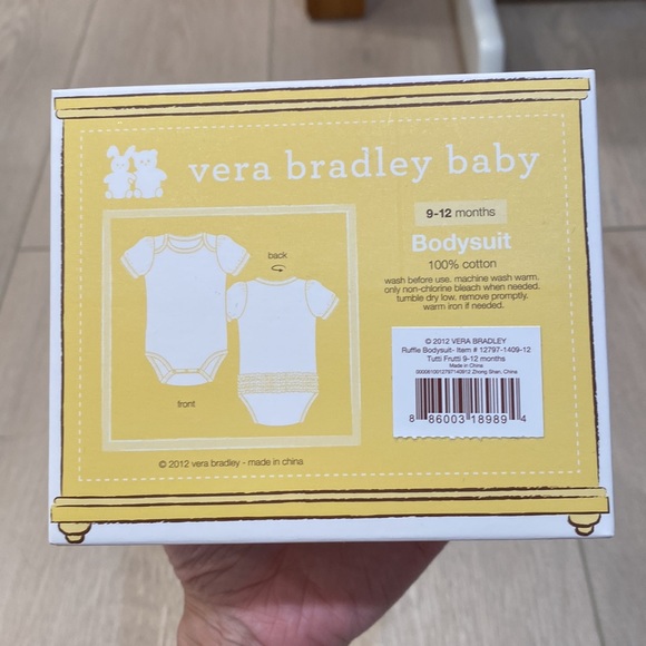 New, never opened Vera Bradley Baby bodysuit, size 9-12 months - Picture 3 of 4